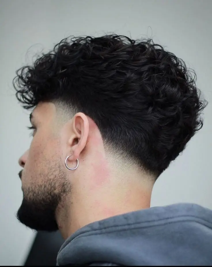 WIth wavy Haircut