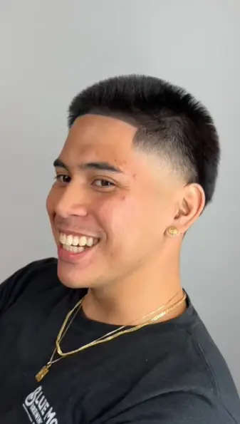 High Fade Taper Buzz Cut