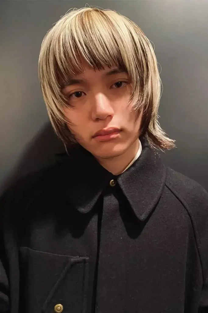 Sleek wolfcut hairstyle