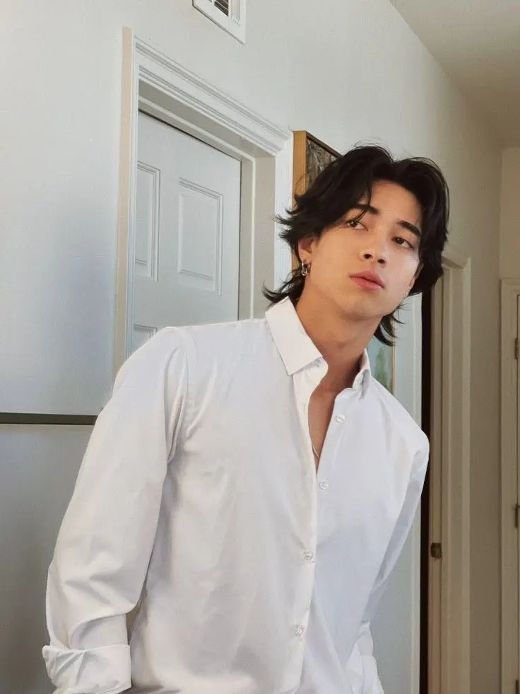 wolf cut Textured Straight hair