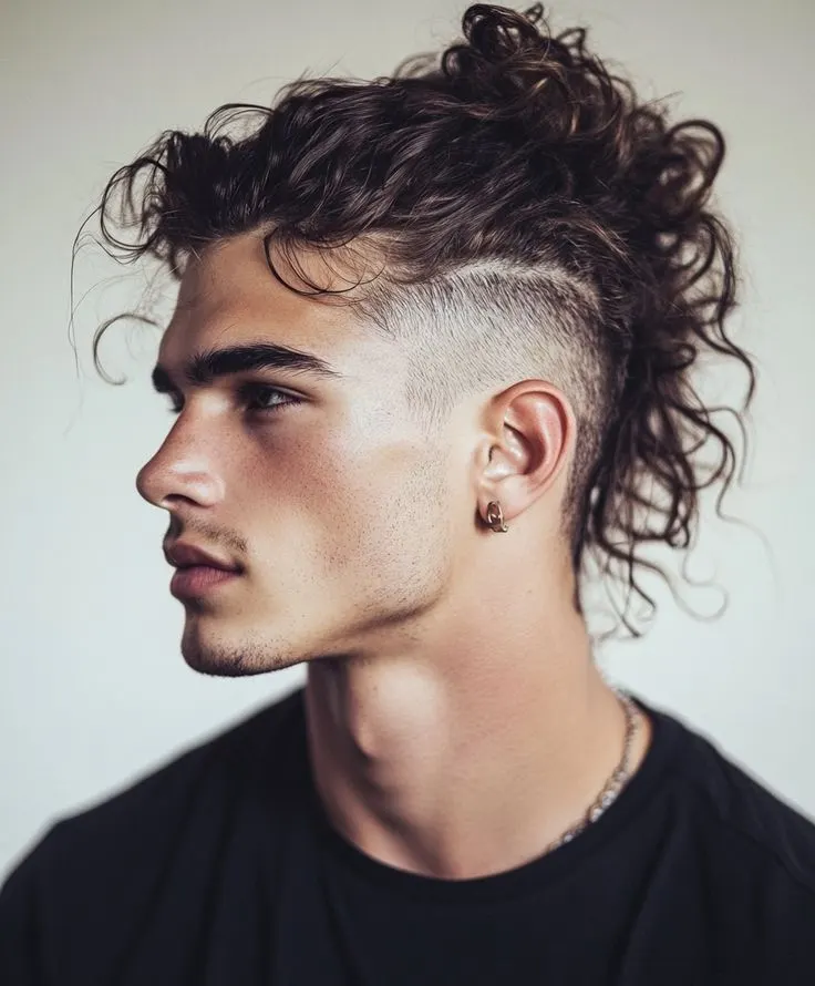 With shaved sides