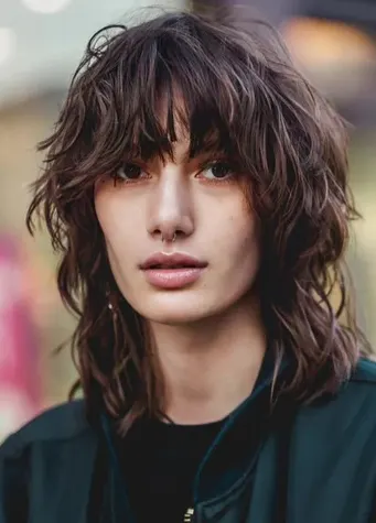 Tousled wolf haircut
