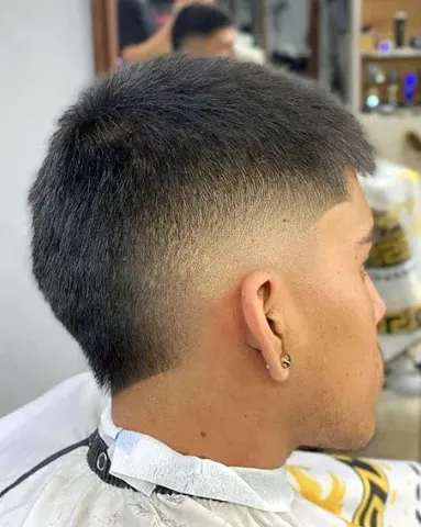 With Buzz cut
