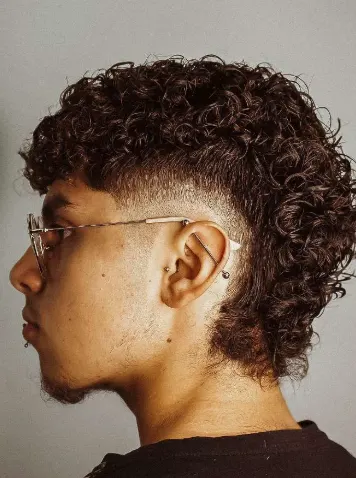 Mullet with Curly Hair