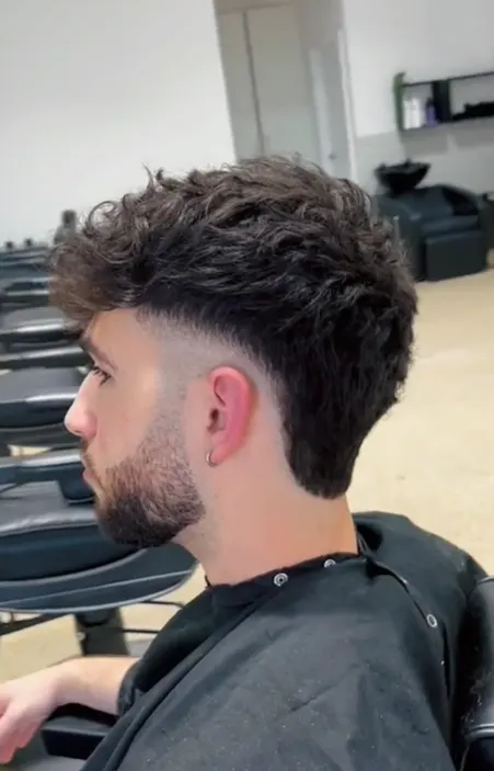 Modern mullet fade
