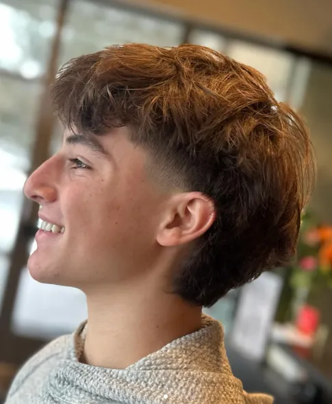 low taper fade mullet
