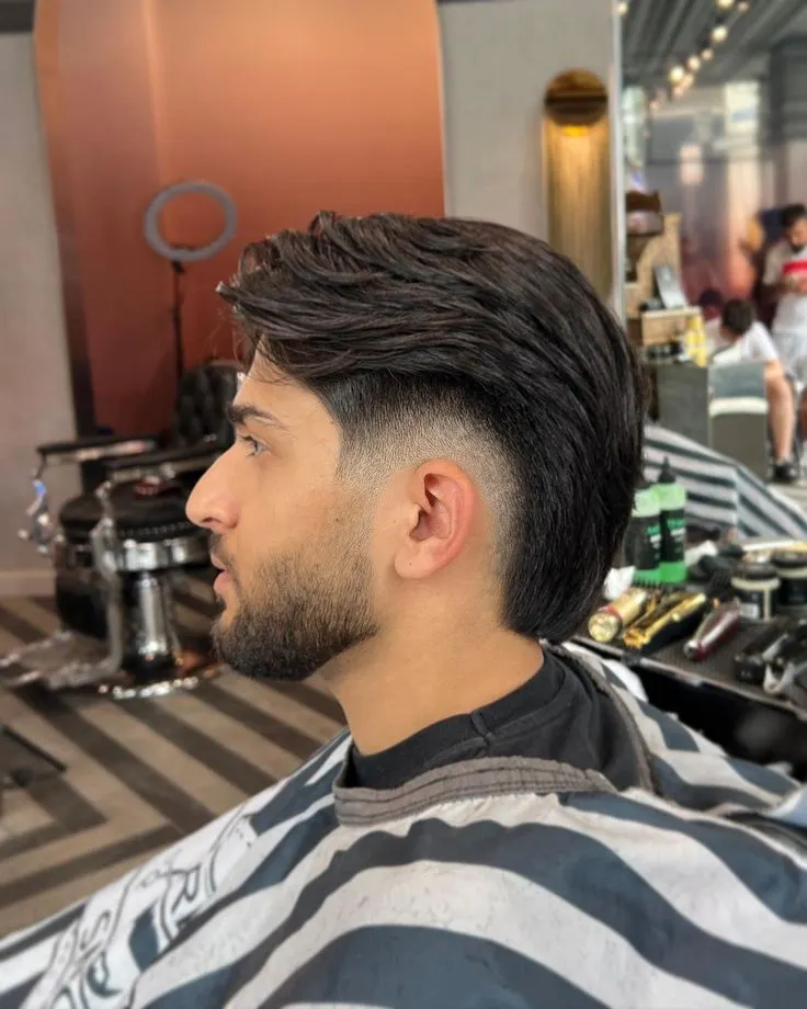 drop fade mullet