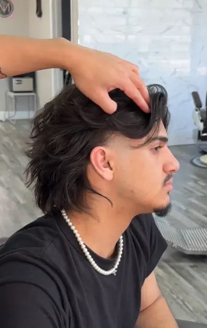 wolf cut mullet fade