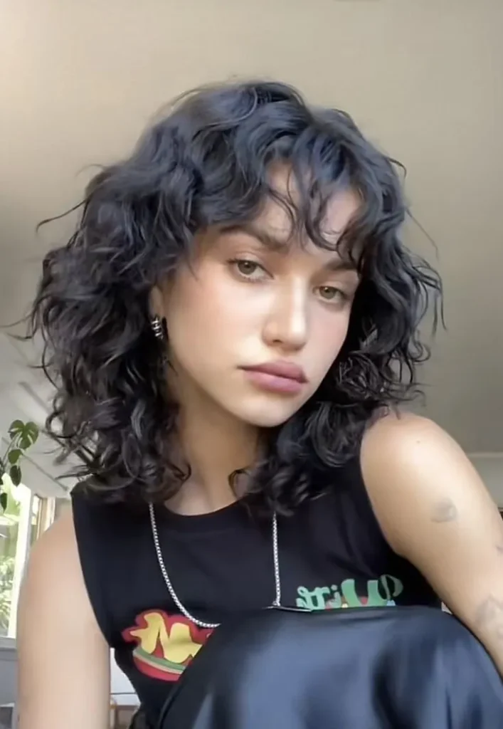 Curly Short Wolfcut