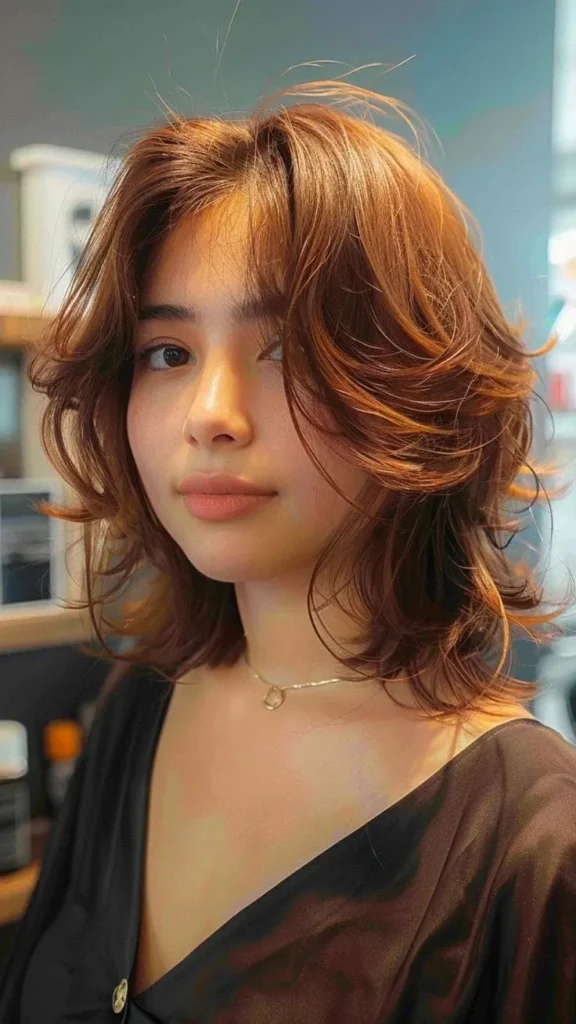 Layered Shoulder-Length Wolf Cut